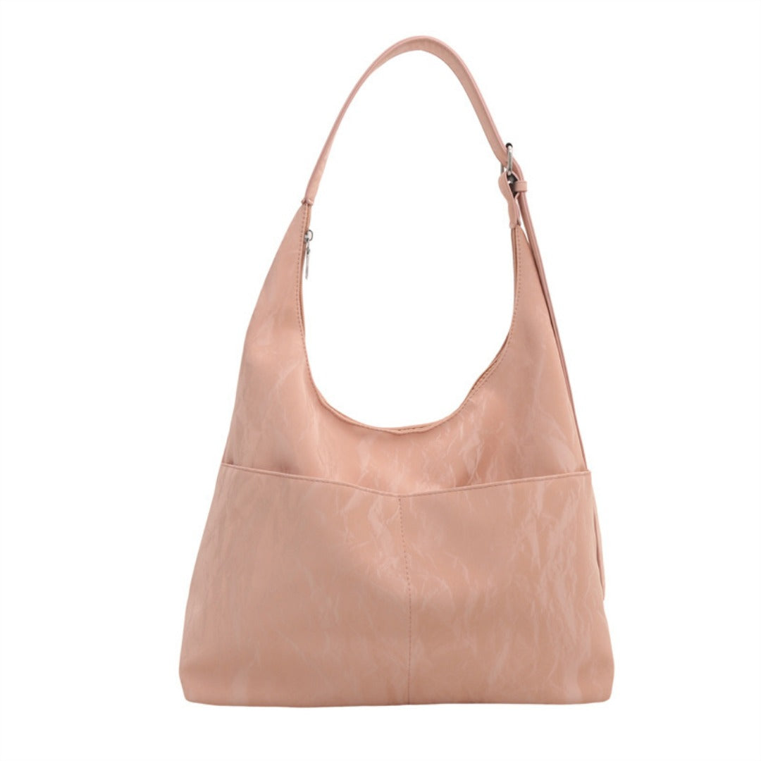 Soft large capacity hobo bag, women's summer work shoulder bag, shoulder bag, casual commuter tote bag