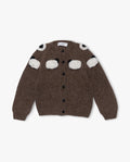 Wool Blend Heavy Embroidery Long-sleeve Cardigan Sweater