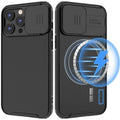 Camera Case Wireless Charging  with Sliding Lens Cover Slim Magnetic Case For iPhone 13Pro Slide Lens Protection Magnetic Wireless Charging Phone Case For iPhone 13 12 Pro Max 13 Shockproof iphone Cover