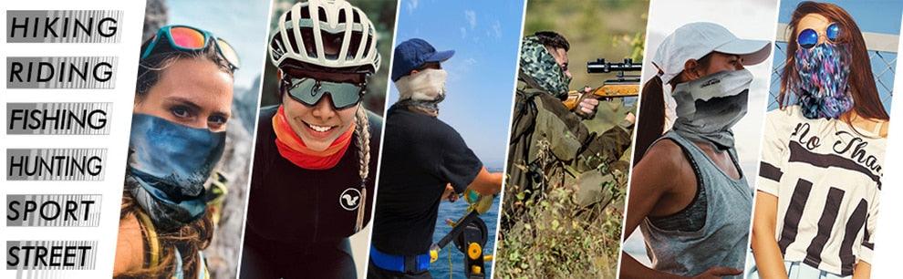 Camouflage Neck Gaiter Hunting Scarves Ice Silk Bandana Tubular Buff Half Mask Tactical Sport Headband Balaclava  Balaclava Seamless Magic Head Scarf Breathable Bandana Turban Outdoor Hiking Quick-Dry Sweat Absorbing Scarves Multifunction Beanie Hat