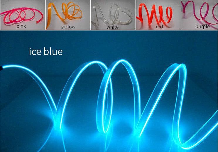 Car LED Neon Cold Light Auto Interior Atmosphere Neon Glowing Strobing Electroluminescent Wire Lights Neon Light USB 5V with Fuse Protection for Automotive Car Interior Decoration Light Refit Decoration Strips Shine Usb Cigar Lighter Driver