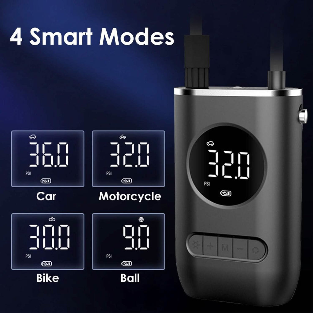 Car Tire Inflator Pump Portable 150 PSI with LED Light