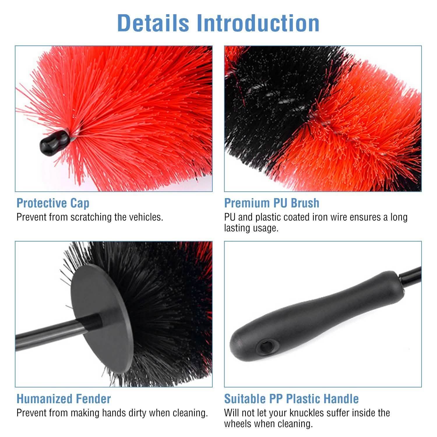 Car Wheel Brush Rims Tire Seat Engine Wash Cleaning Tool