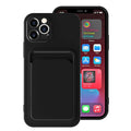 Card Pocket Protective Slim Wallet Case For iPhone 14 13 12 11 Pro Max Modern Bright Color iPhone Cover Lightweight Card Slot Design Simple Color Business Protective Case
