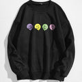 Cartoon Graphic Thermal Lined Sweatshirt