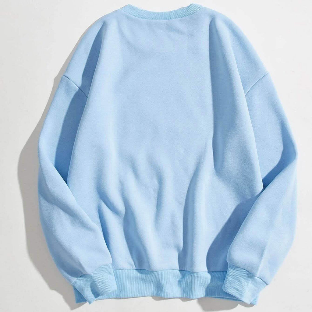 Cartoon Graphic Thermal Lined Sweatshirt