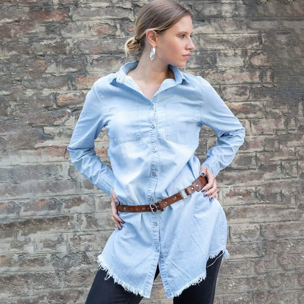 Casual Button Up Denim Shirt