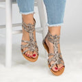 Casual Sandals Shoes Women Colorful Summer Flat Ankle Strap Sandals Shoes Flats Sandals For Women Dressy Strappy Flat Open Toe Sandals Wide Comfortable Leather Sandals