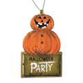 Wooden Halloween Ornament -  Pumpkin Stack