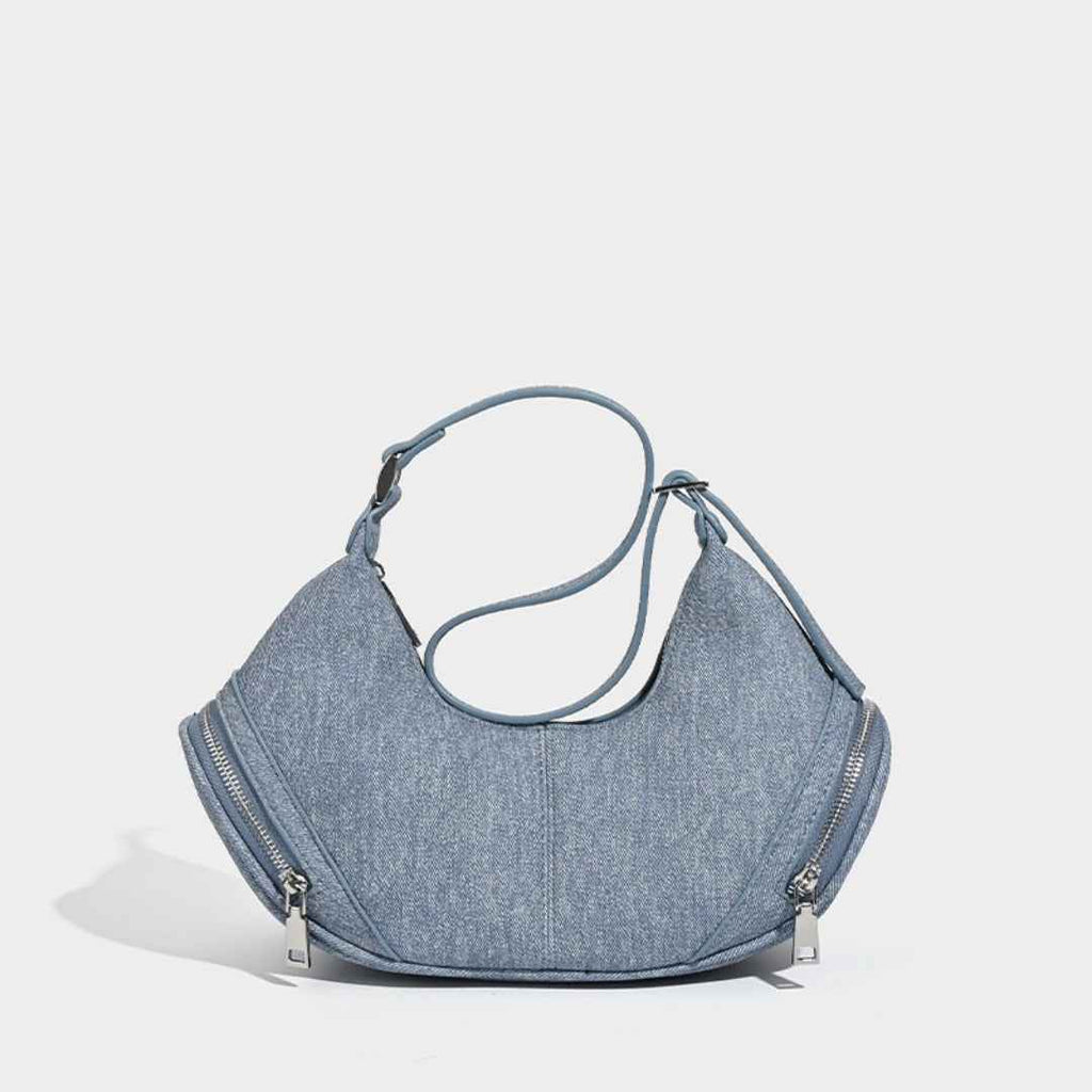 Stylish vintage zip pocket locomotive bag, shoulder bag, hobo bag casual, shoulder bag