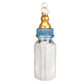 Old World Christmas Blue Baby Bottle Glass Ornament