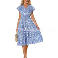 Women's Short Sleeve Fringe Bohemian Vacation Beach Dress