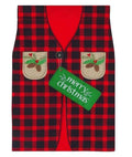 Plaid Christmas Vest Garden Flag