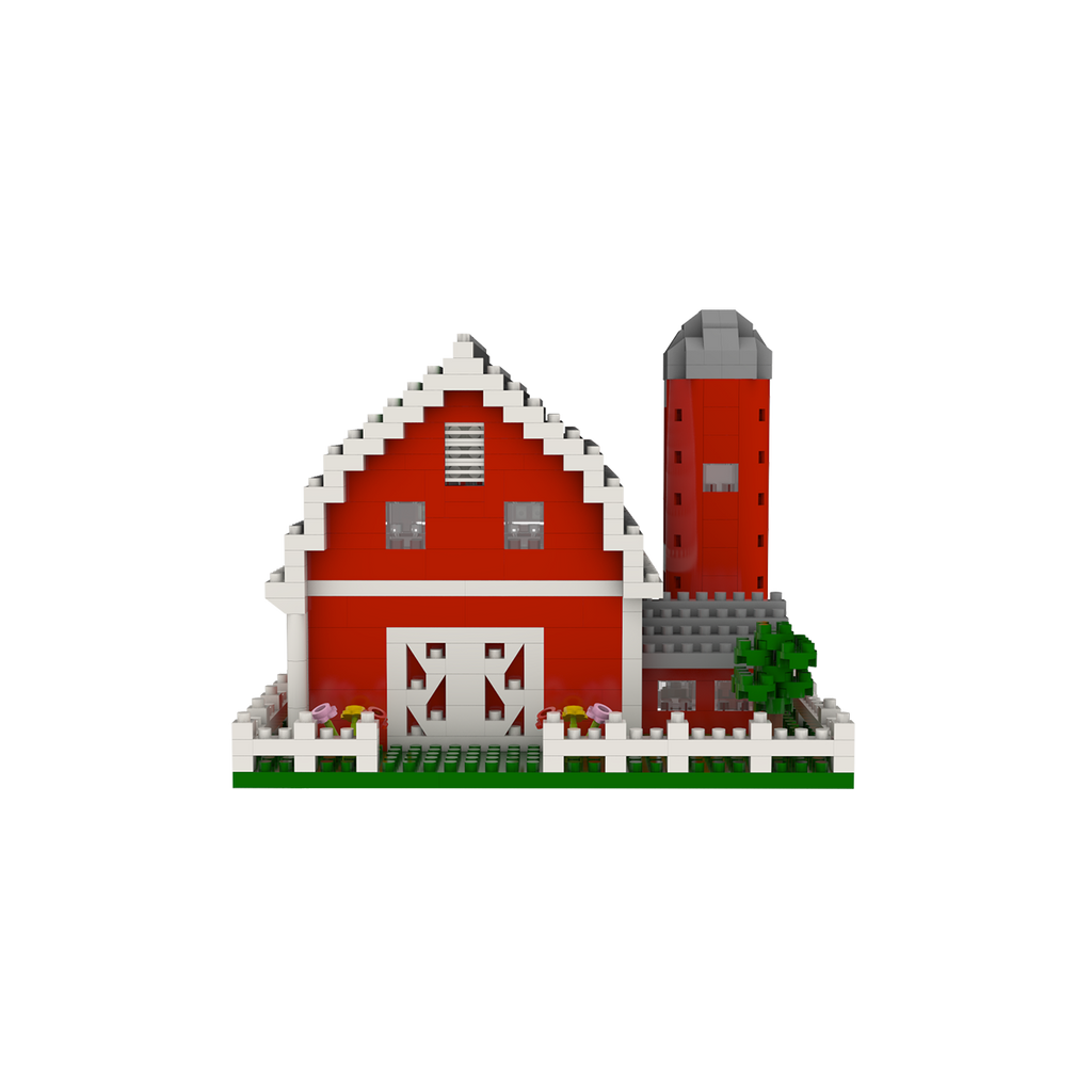 Mini Building Blocks - Farm Series - Barn with Fence