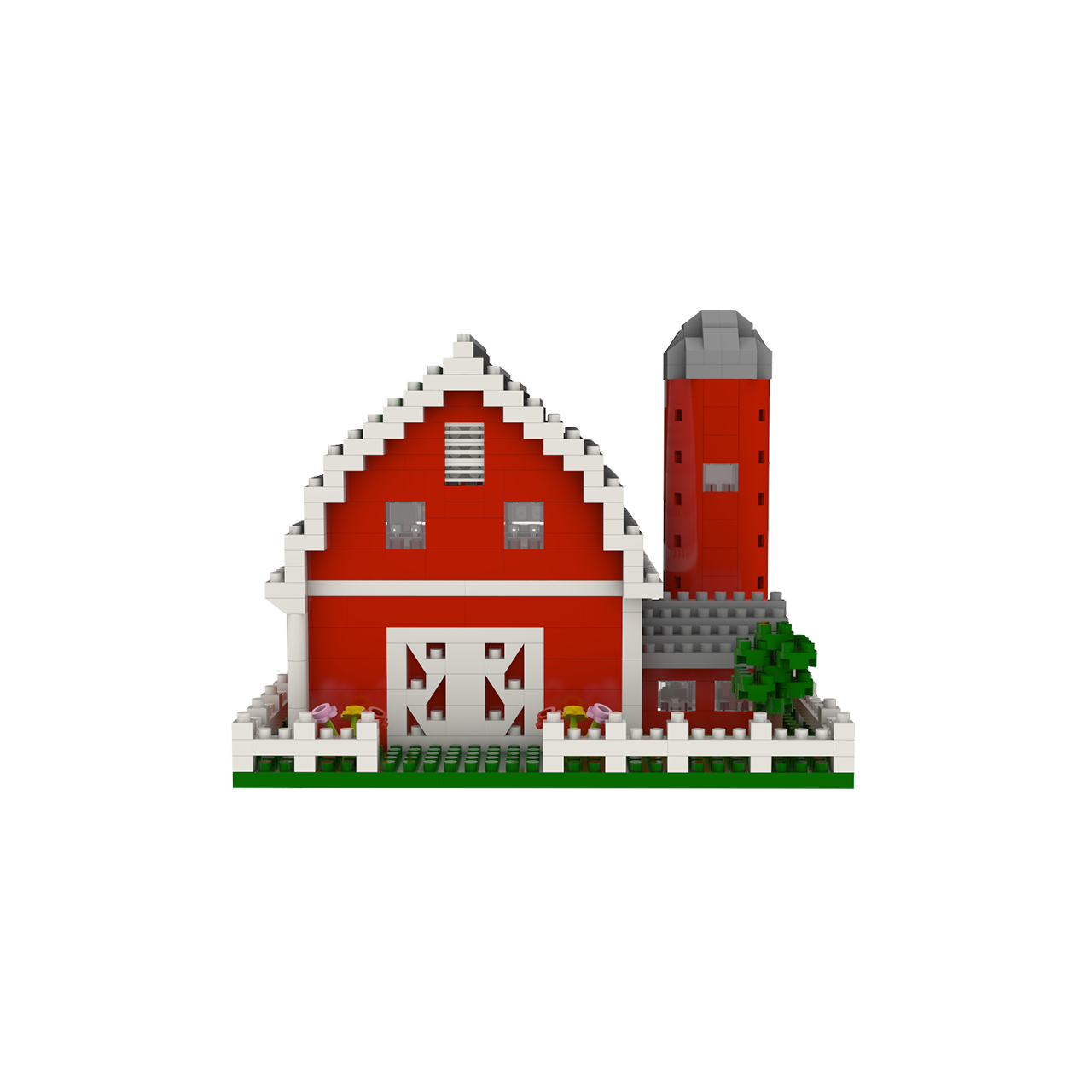 Mini Building Blocks - Farm Series - Barn with Fence