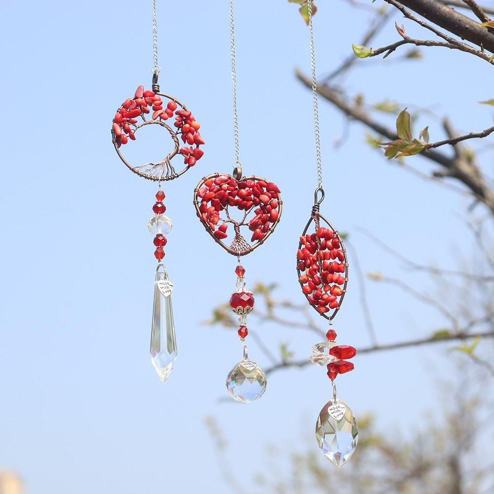 Chandelier Crystals Ball Prism Pendant Maker Sun Catcher Crystal Rainbow Maker Drops Hang for Window Home Decor Car Charms Hanging  Wind Chimes Hanging Ornament Garden Decor