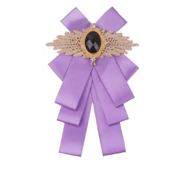 Charming  Butterfly Ladies Bowtie Casual Solid Color Rhinestone Brooch Bowties For Women Fashionable Wedding  Bowtie