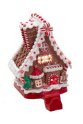 Lighted Gingerbread House Stocking Hanger - Cottage