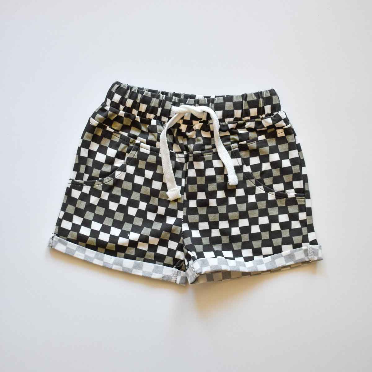 CHECK 'YA LATER SHORTS - BLACK/GREY