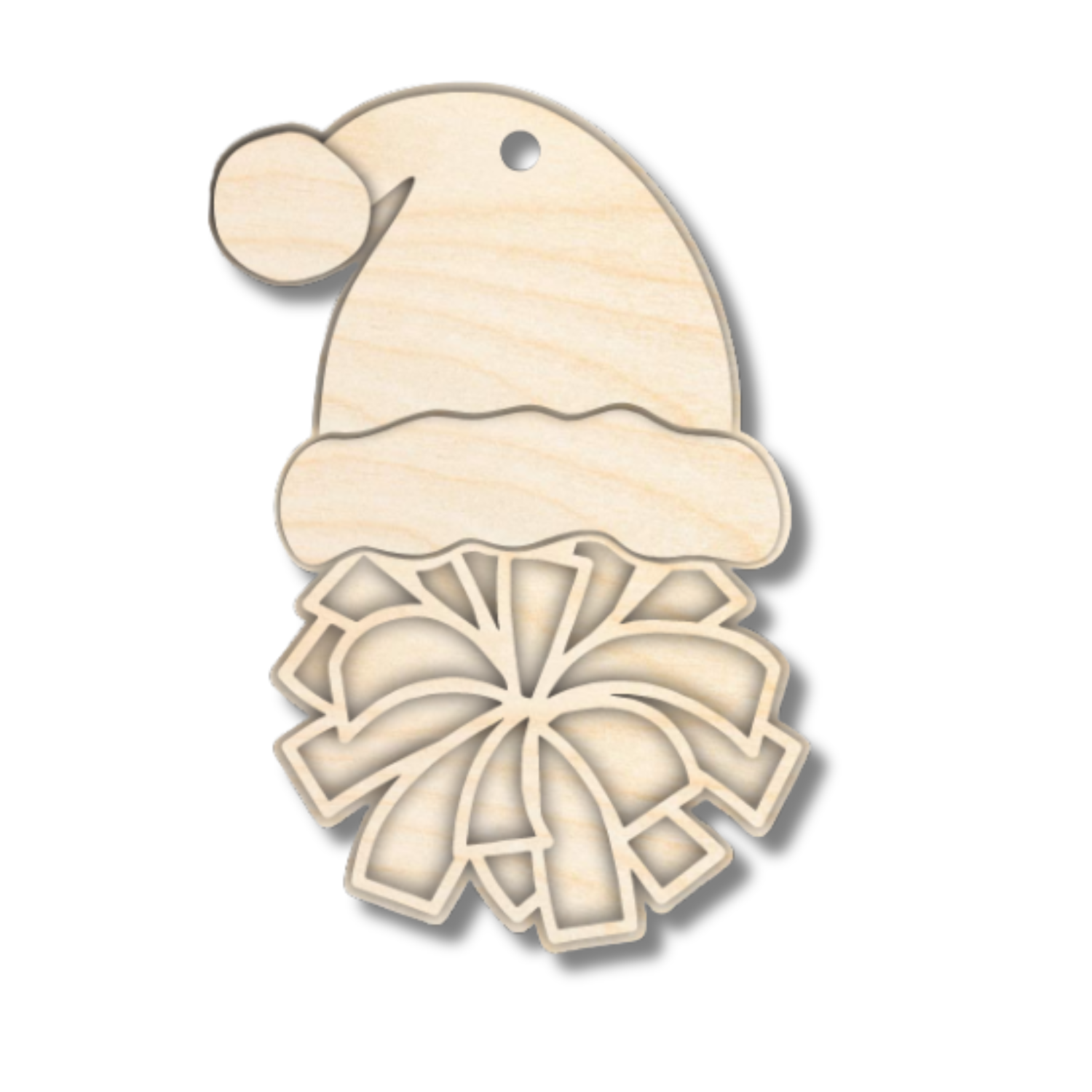 Unfinished Wood Layered Sports Christmas Ornaments | 10 Options | 5 Piece | 5" - 6" Tall | 1/8" Wood | Wood Craft DIY