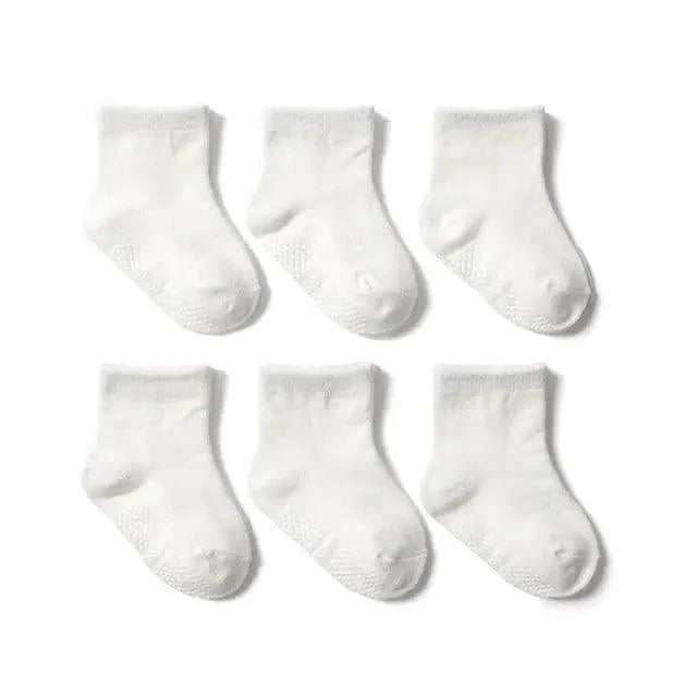 Children Cotton  6 Pairs/Set Anti-slip Socks For Boys Girl Rubber Kid Floor Sock With Grips For 0 To 6 Years Kids