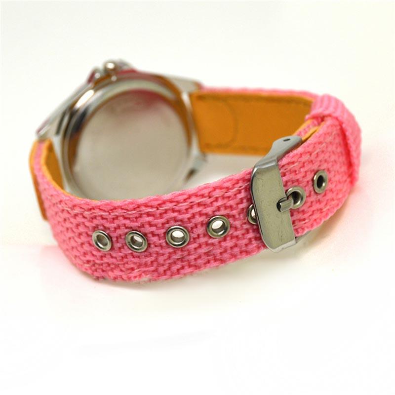 Children Cute Boys Girls Quartz Watch Kids Childrens Fabric Strap Student Time Clock Wristwatch Gifts Colorful Number Dial Time Teach Watches PU Band Analog Quartz Children Sport Outdoor Boys Kids Wrist Watches