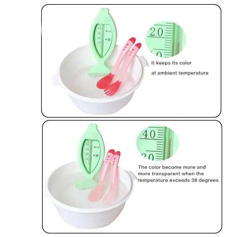 Children's Tableware Baby Learning Dishes With Suction Cup Assist Food Bowl Temperature Sensing Spoon Baby Feeding Bowl