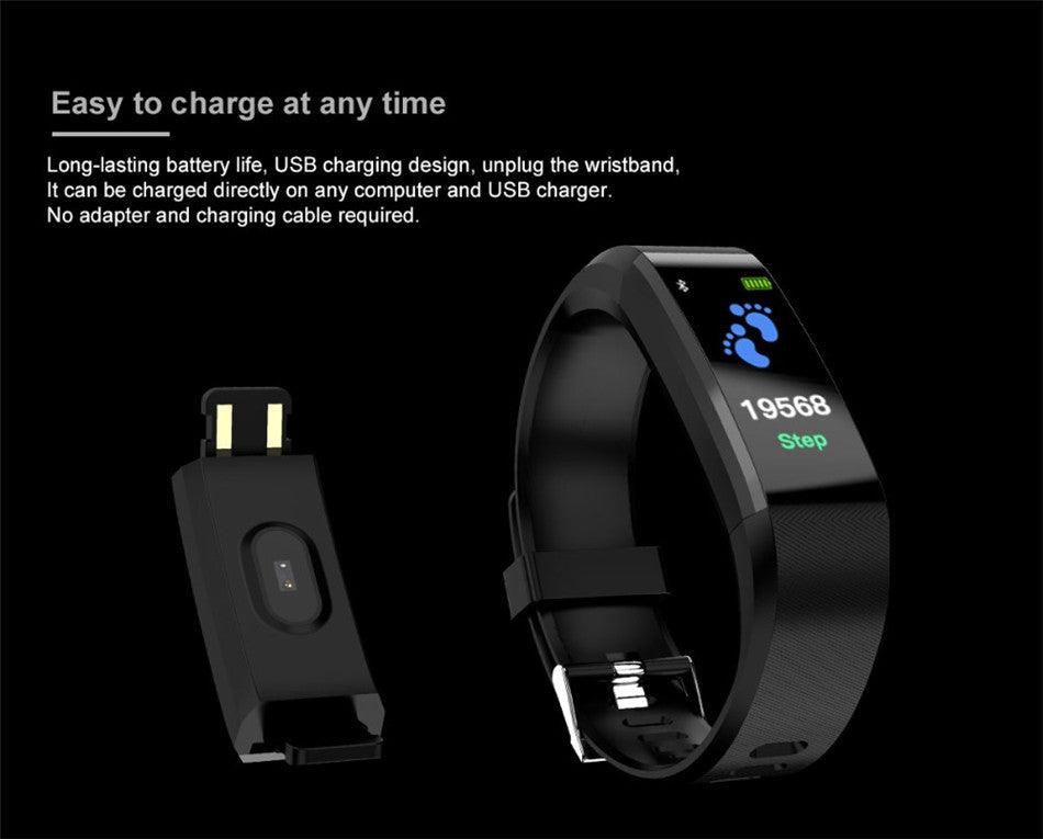 Childrens Sports Watch LED Display Touch Color Screen Top Electronic Watch Waterproof Heart Rate Pedometer Fitness Tracker Heart Rate Sleep And Stress Monitoring Water Resistant Fitness Watch