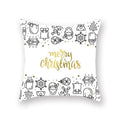 Christmas Decorations Snowflake Santa Claus Merry Christmas Cover Cushion Pillowcase Xmas Holiday Couch Pillows Rustic Christmas Decorations Winter Pillowcase for Living Room Home Happy New Year