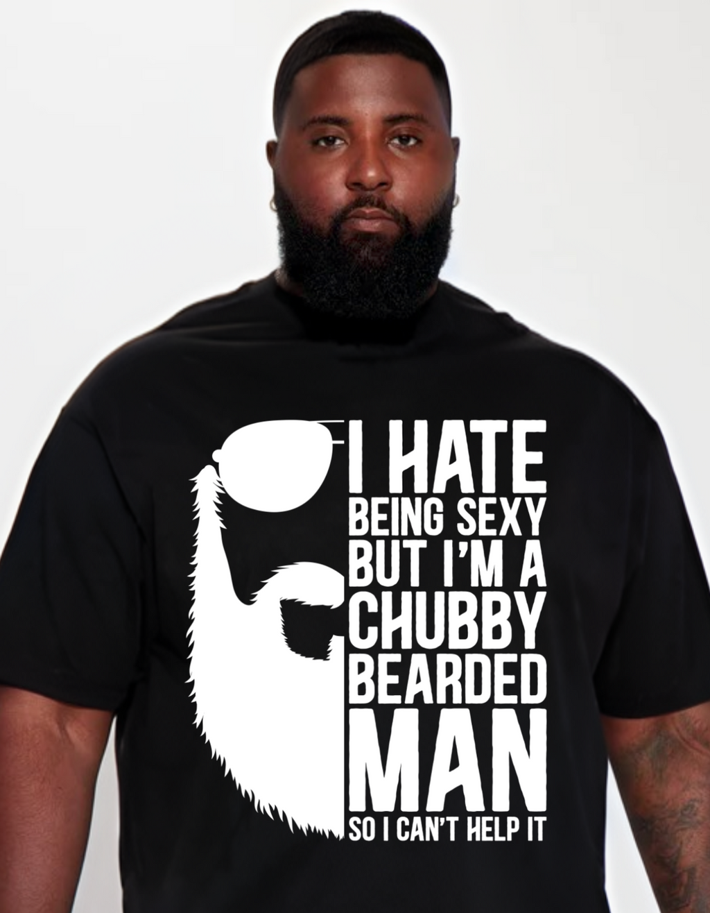 Men's Sexy Chubby Bearded Man Tee Shirt