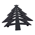 Cast Iron Matte Black Christmas Tree Trivet