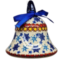 Ceramic Holiday Bell - Snowflake Delight Pattern