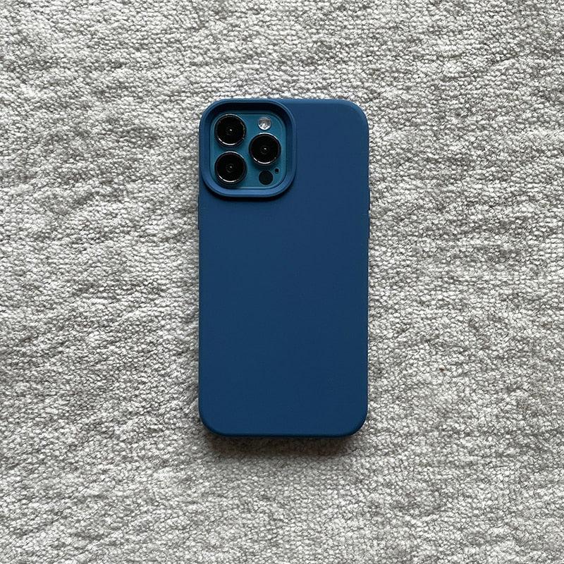 Classic Candy Color Silicone Case For iphone 13 12 Mini 14 13 Pro Max Camera Lens Protective Bumper Cover For iPhone 14 12 Pro Soft Flexible Silicone Slim Fit Case For Iphone