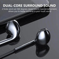 Classic Stereo 3.5mm Wired Control Earphone Stereo Headphones With Control Noise Isolating