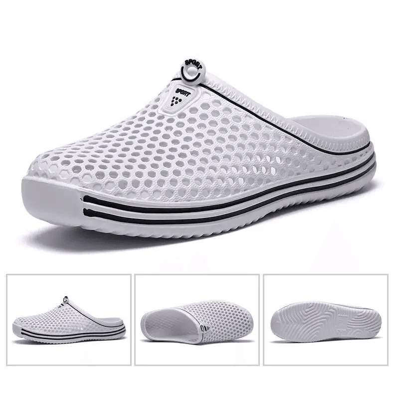 Classic Women Shoes Beach Closed Toe Slippers Unisex Hollow Out Casual Couple Flip Flops Garden Clogs  Non-slide Men And Women Slippers