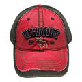 2 Tone Embroidered Hat - Vermont 1791 Moose - Cranberry and Olive