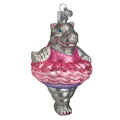 Twinkle Toes Hippopotamus Glass Ornament