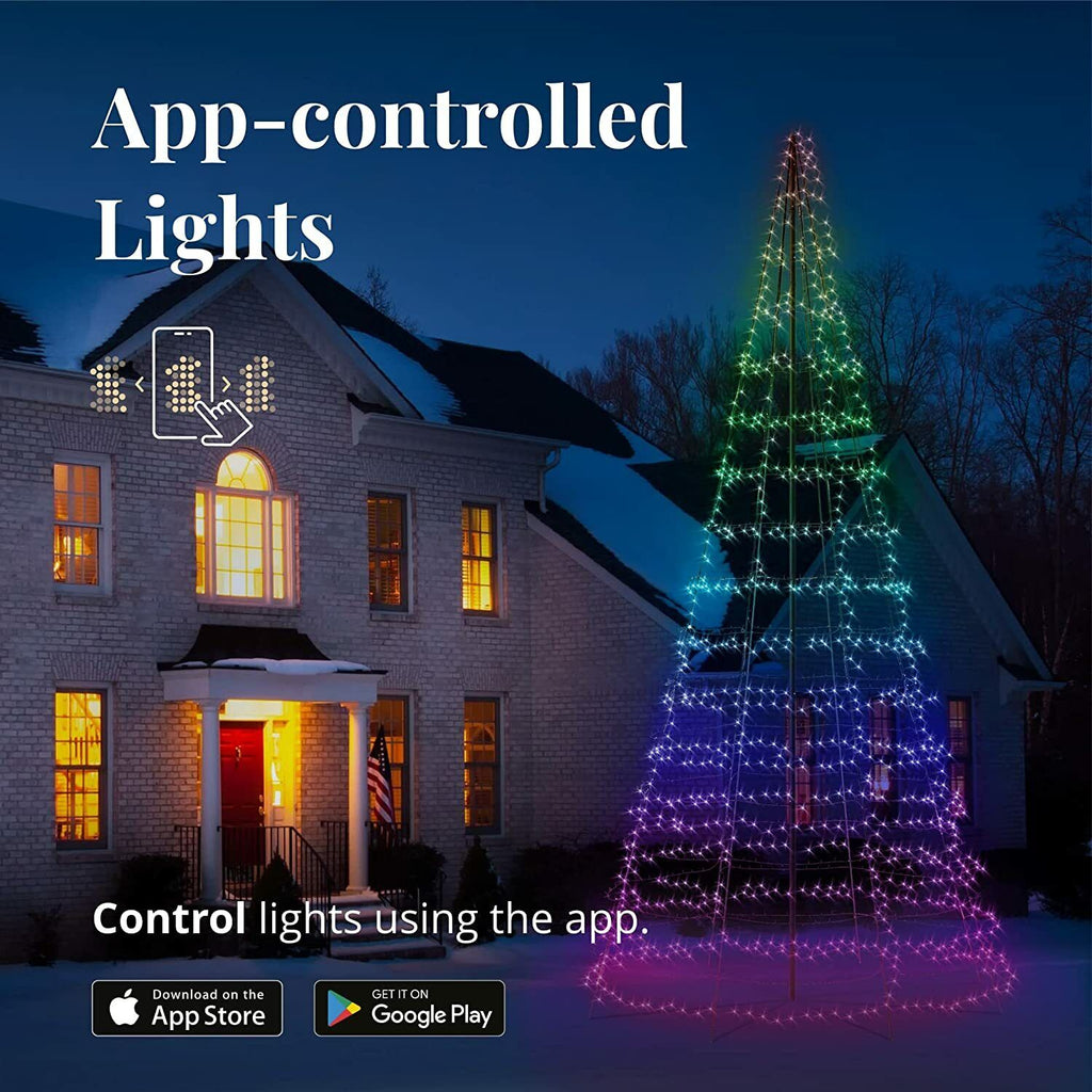 Twinkly 750-Light RGB LED Light Pole Tree (Generation II)
