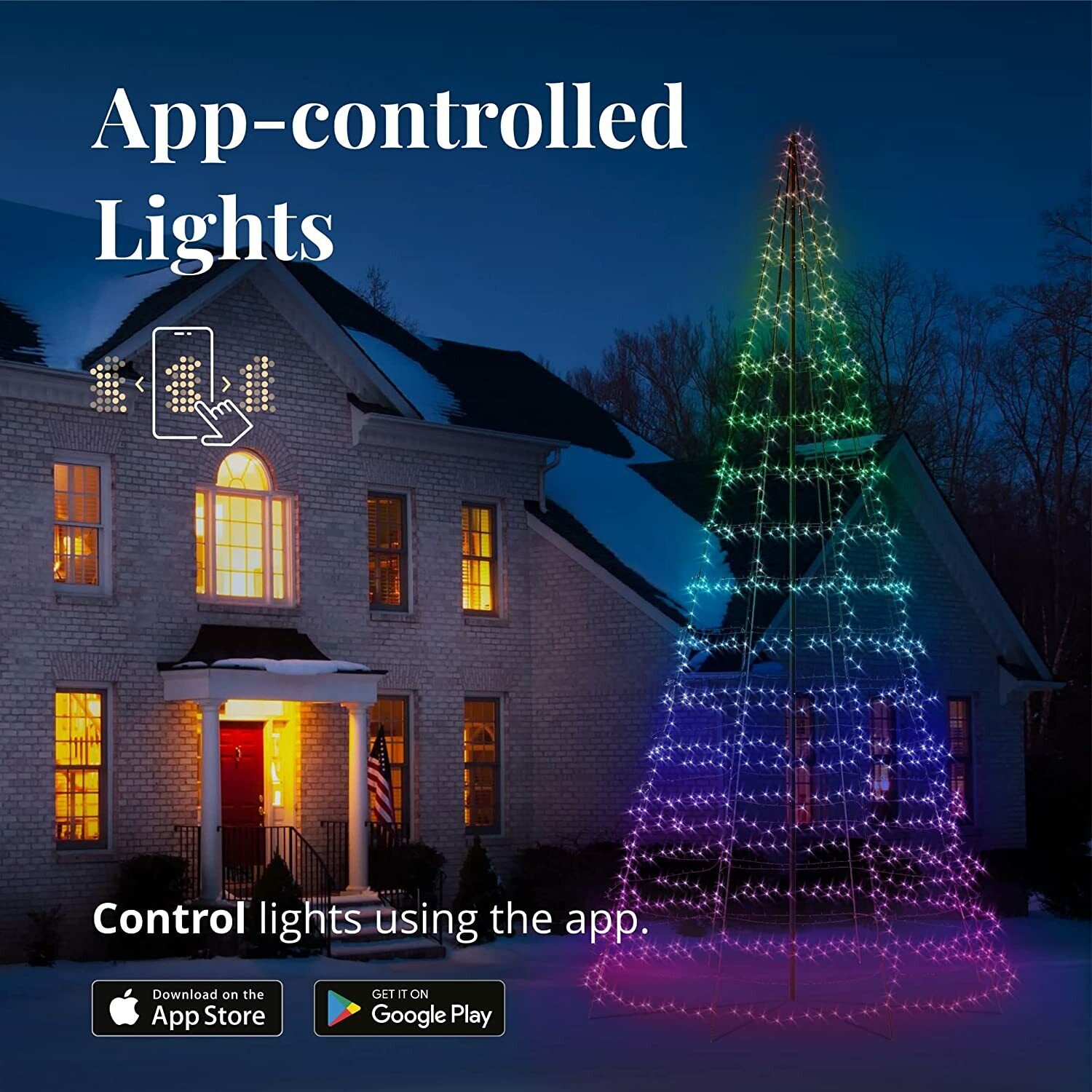 Twinkly 750-Light RGB LED Light Pole Tree (Generation II)