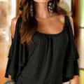 Cold Shoulder Ruffle Top - Assorted Sizes