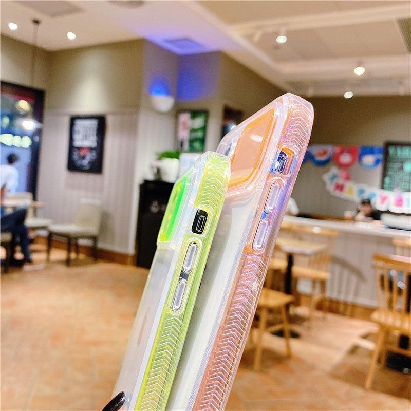 Colorful Translucent Slide Camera Lens Protection Shockproof Phone Case for iPhone Transparent Shockproof Phone Case For iPhone 13 12 11 Pro Max XR XS Max Slide Camera Lens Protection Clear Back Cover