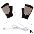 Comfortable Warm USB Heating Winter Gloves Hand Warmers Fingerless Mittens Hand Laptop Half Electric Heating Gloves Soft Hands Warmer