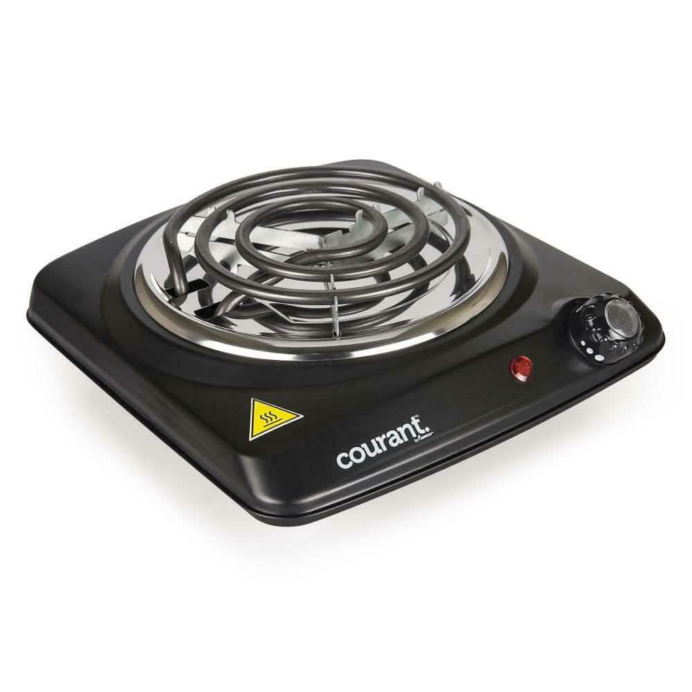 Courant 1000 Watts Electric Single Burner, Black