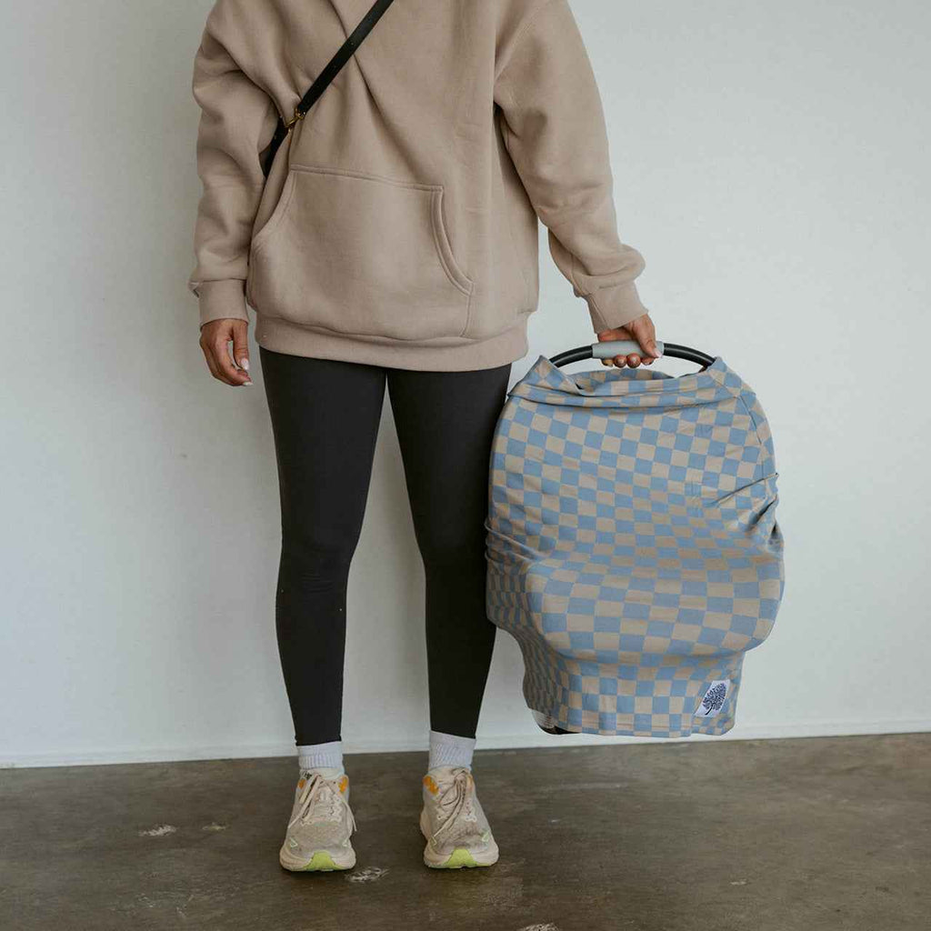 Multi-use Cover, Stormy Blue Checker