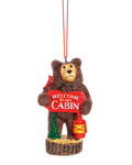Bear Ornament - Welcome To Our Cabin