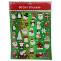 60 Count Peel and Stick Gift Tags - Santa / Penguin / Snowman