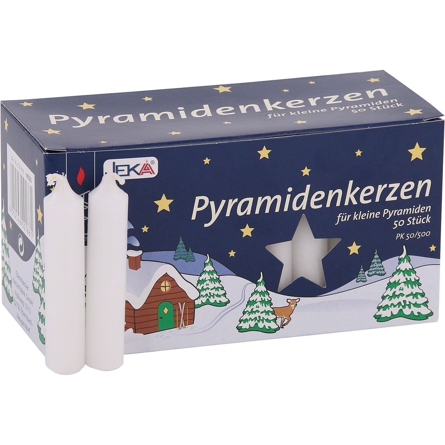 Jeka Pyramid Candles 50 pack - Red