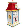 Whimsical Wooden Birdhouse Ornament - Light Blue