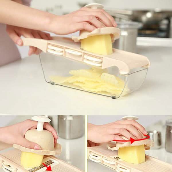 Creative Mandoline Slicer Vegetable Cutter with Stainless Steel Blade