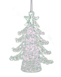 Spunglass Ornament - Clear Christmas Tree